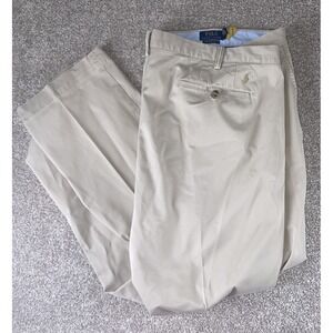 Polo Ralph Lauren Khaki Chino Mens 48B 48x32 Cotton Stretch Beige Pony Read